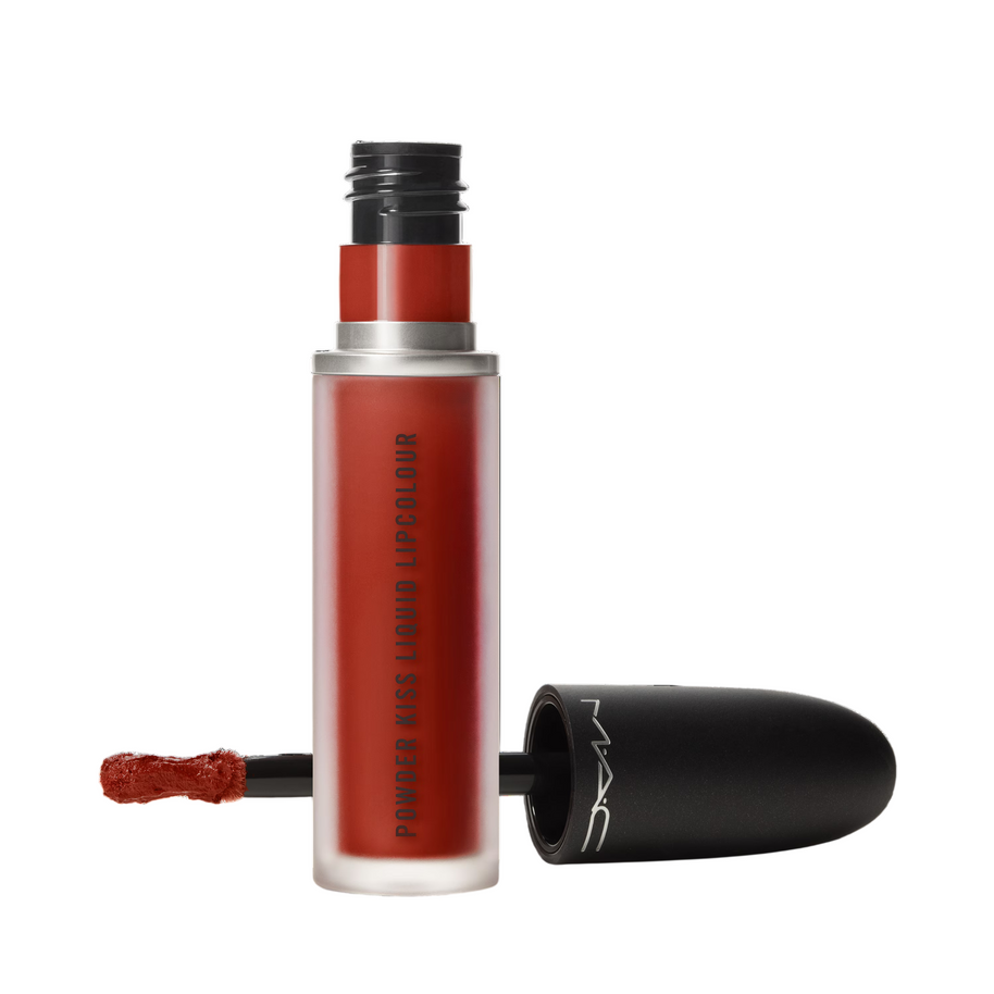 MAC, Powder Kiss Velvet Blur, Matte, Υγρό Κραγιόν, 991, Devoted To Chili, 5 ml