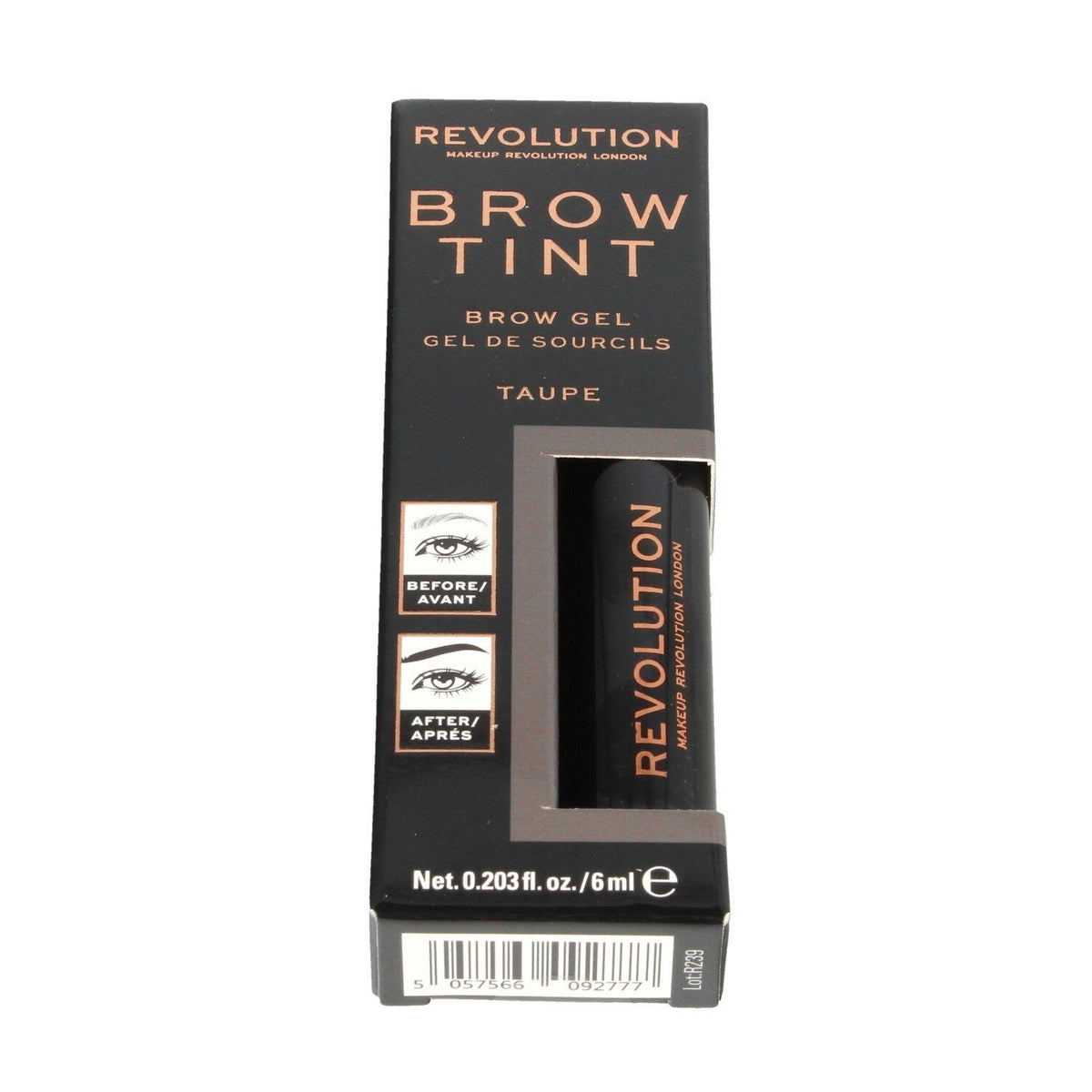 Makeup Revolution, Brow Tint, Eyebrow Gel, Taupe, 6 ml