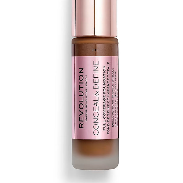 Makeup Revolution, Conceal & Define, Oil Free, Κρέμα Foundation, F 15, 23 ml