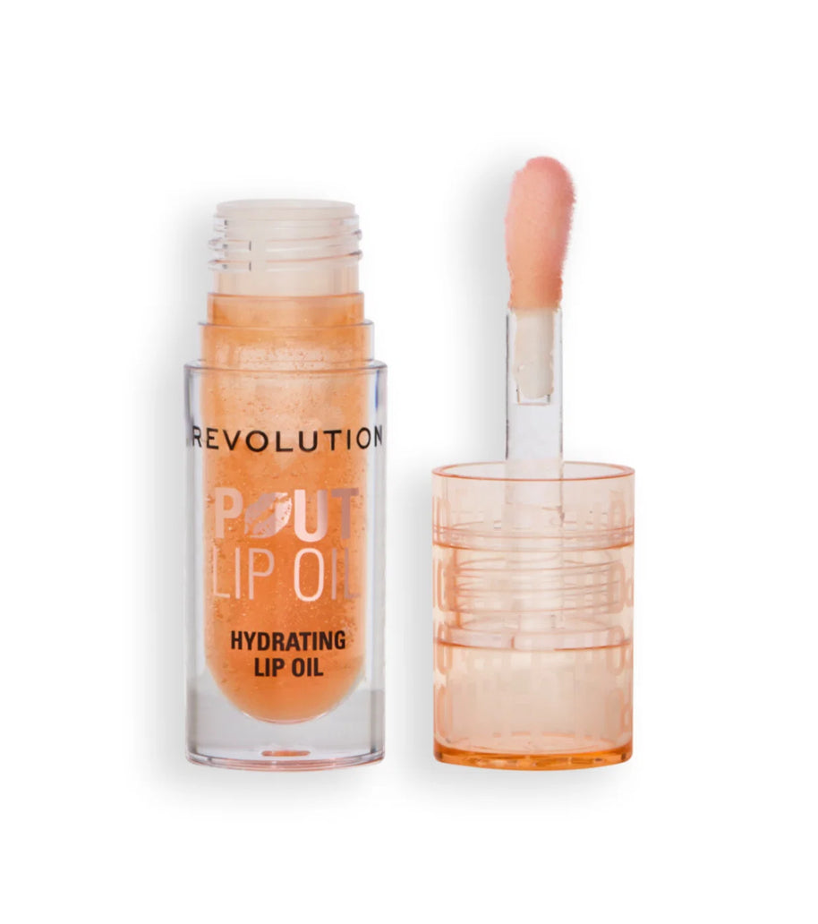Makeup Revolution, Pout, Vegan, Glossy, Λάδι Χειλιών, Honey Shimmer, 4 ml