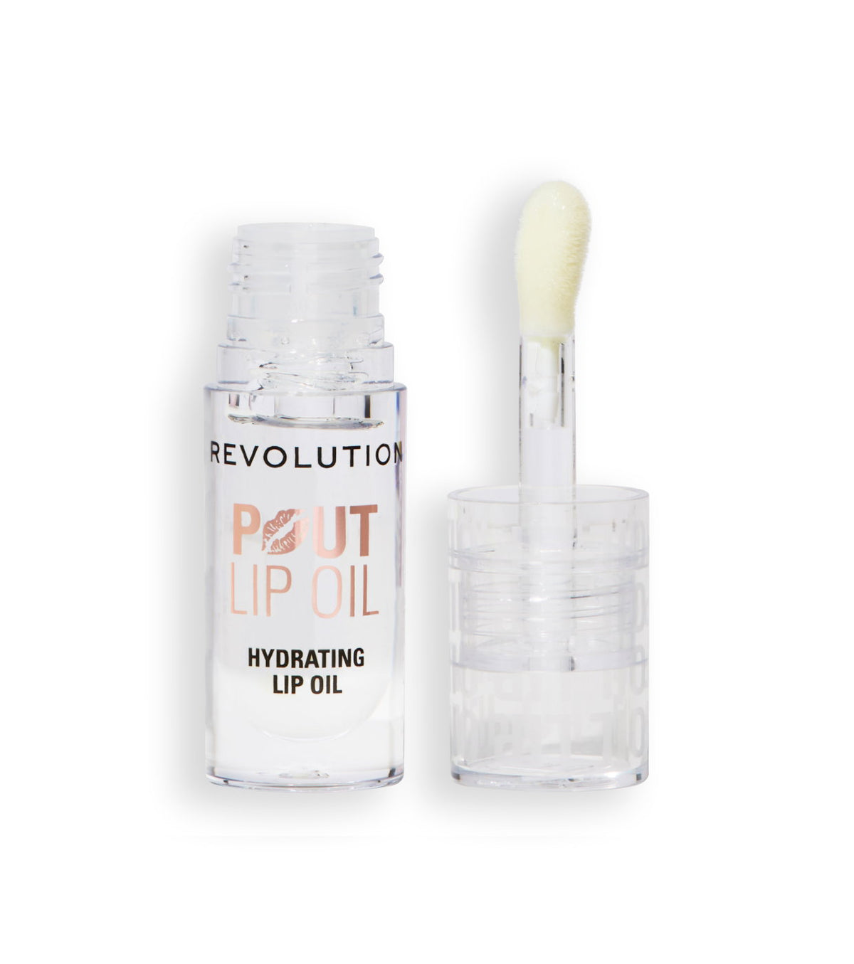Makeup Revolution, Pout, Vegan, Glossy, Έλαιο Χειλιών, Lychee Clear, 4 ml