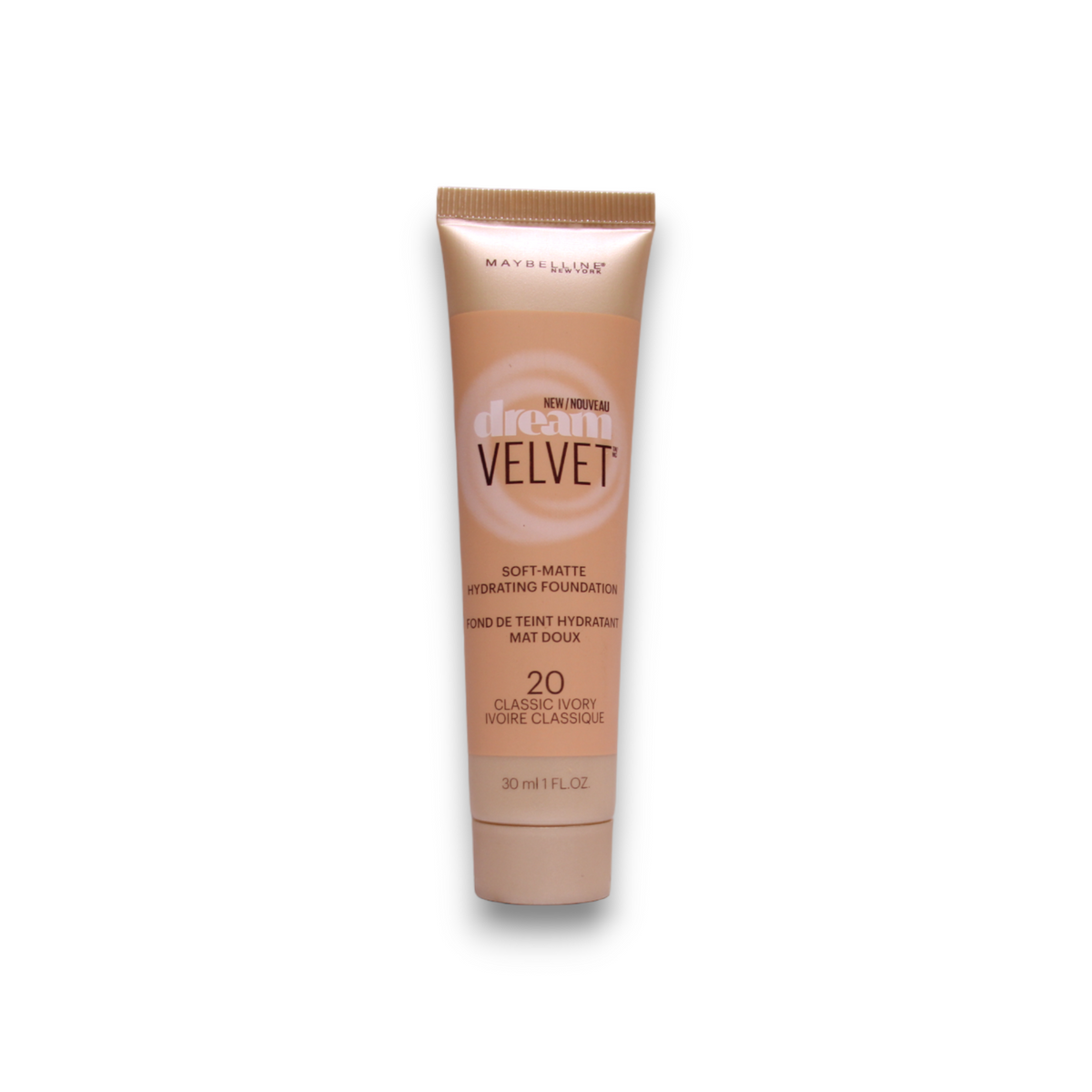 Maybelline, Dream Velvet, Soft Matte, Κρέμα Foundation, 20, Classic Ivory, 30 ml