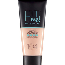 Maybelline, Fit Me Matte + Poreless, Liquid Foundation, 104, Soft Ivory, 30 ml