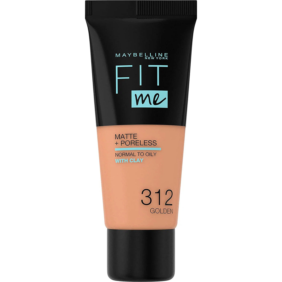 Maybelline, Fit Me Matte + Poreless, Υγρό Foundation, 312, Golden, 30 ml