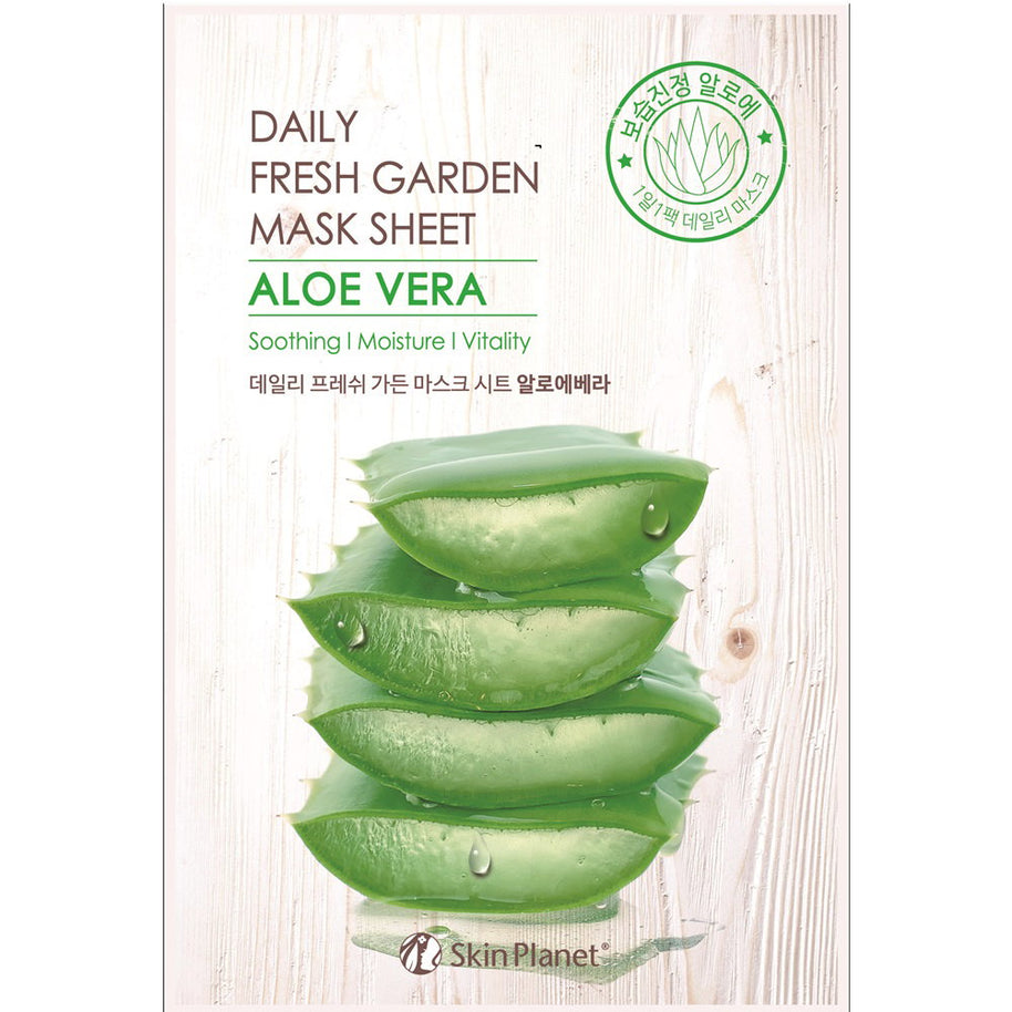 Mijin, Skin Planet, Aloe Vera, Ενυδατική, Καταπραϋντική, Sheet Mask, Για το Πρόσωπο, 25 ml