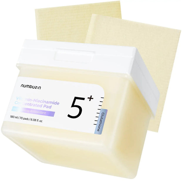 Numbuzin, No.5 Vitamin-Niacinamide Concentrated, Antioxidant, Καθαρισμού Pads