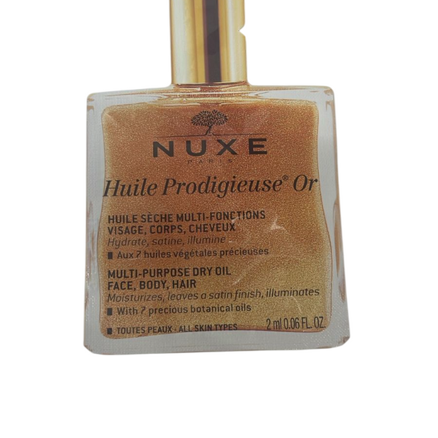 Nuxe, Huile Prodigieuse Or Multi-Purpose, Body Oil, For Body, Face & Hair, 2 ml *Sample