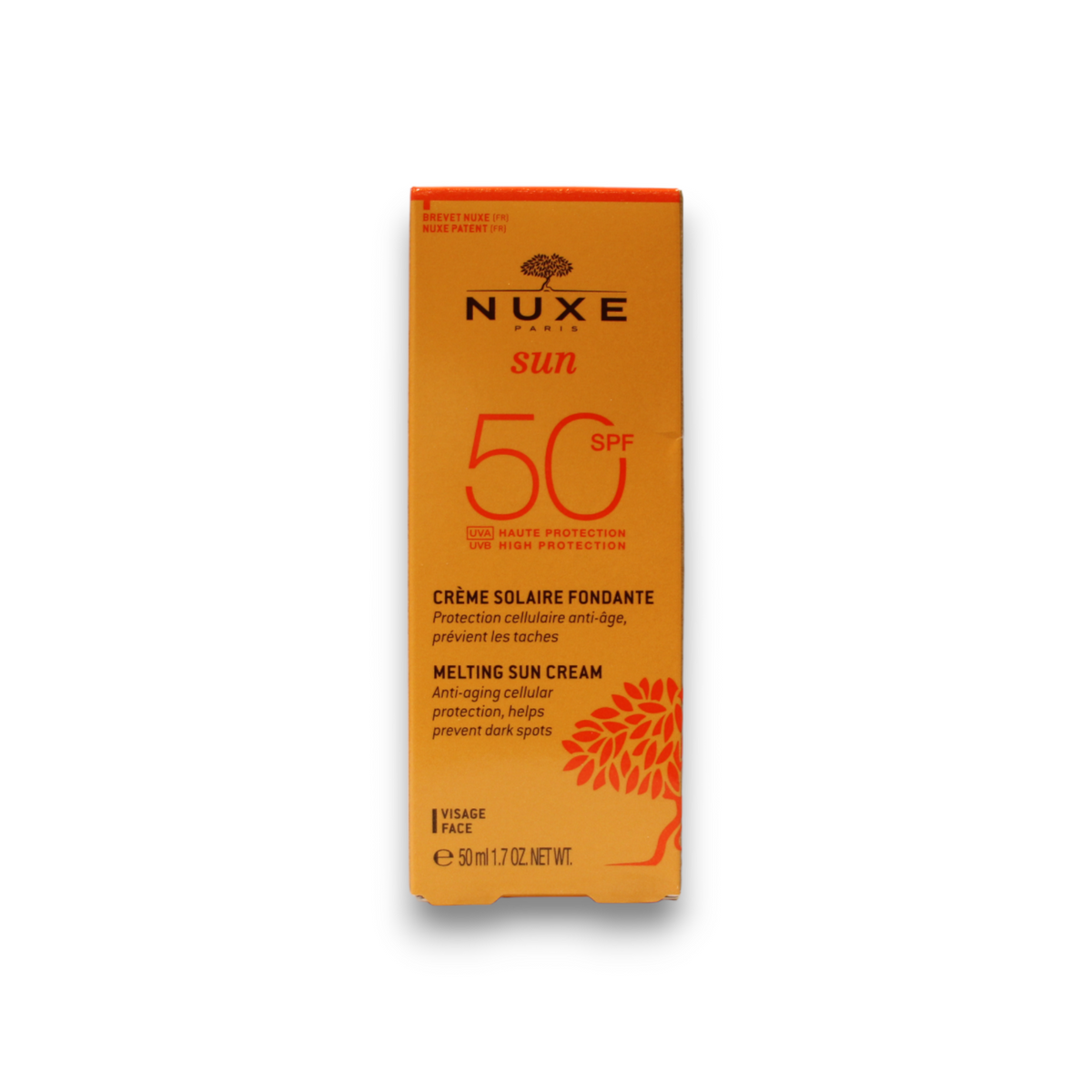 Nuxe, Sun, UV Protection, Αντηλιακή Κρέμα, Για το Πρόσωπο, SPF 50, 50 ml