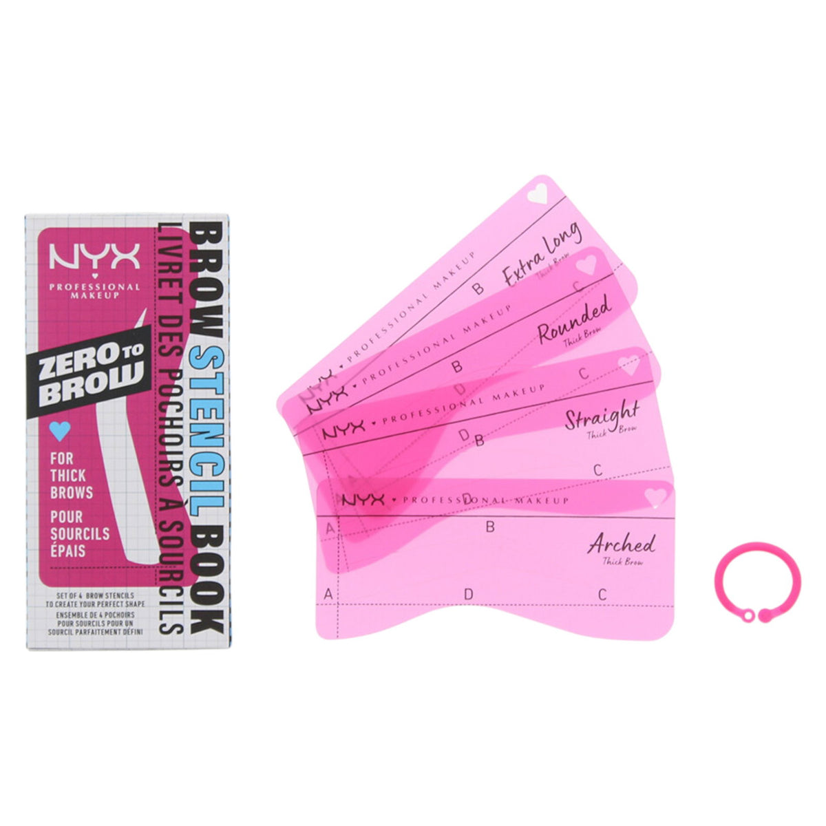 Σετ, Nyx, Zero To Brow, Shaping, Eyebrow Powder, 4 pcs pcs