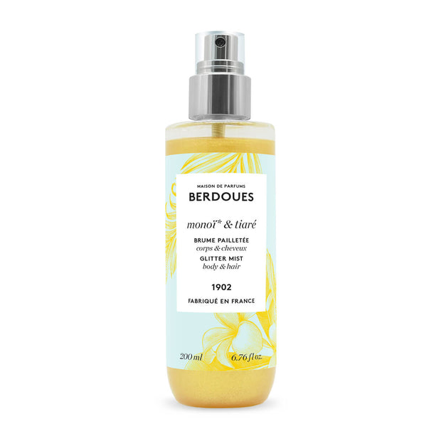 Parfums Berdoues, Monoi & Tiare, Glittery, Fragrance Water, Για τα Μαλλιά & Body, 200 ml *Tester