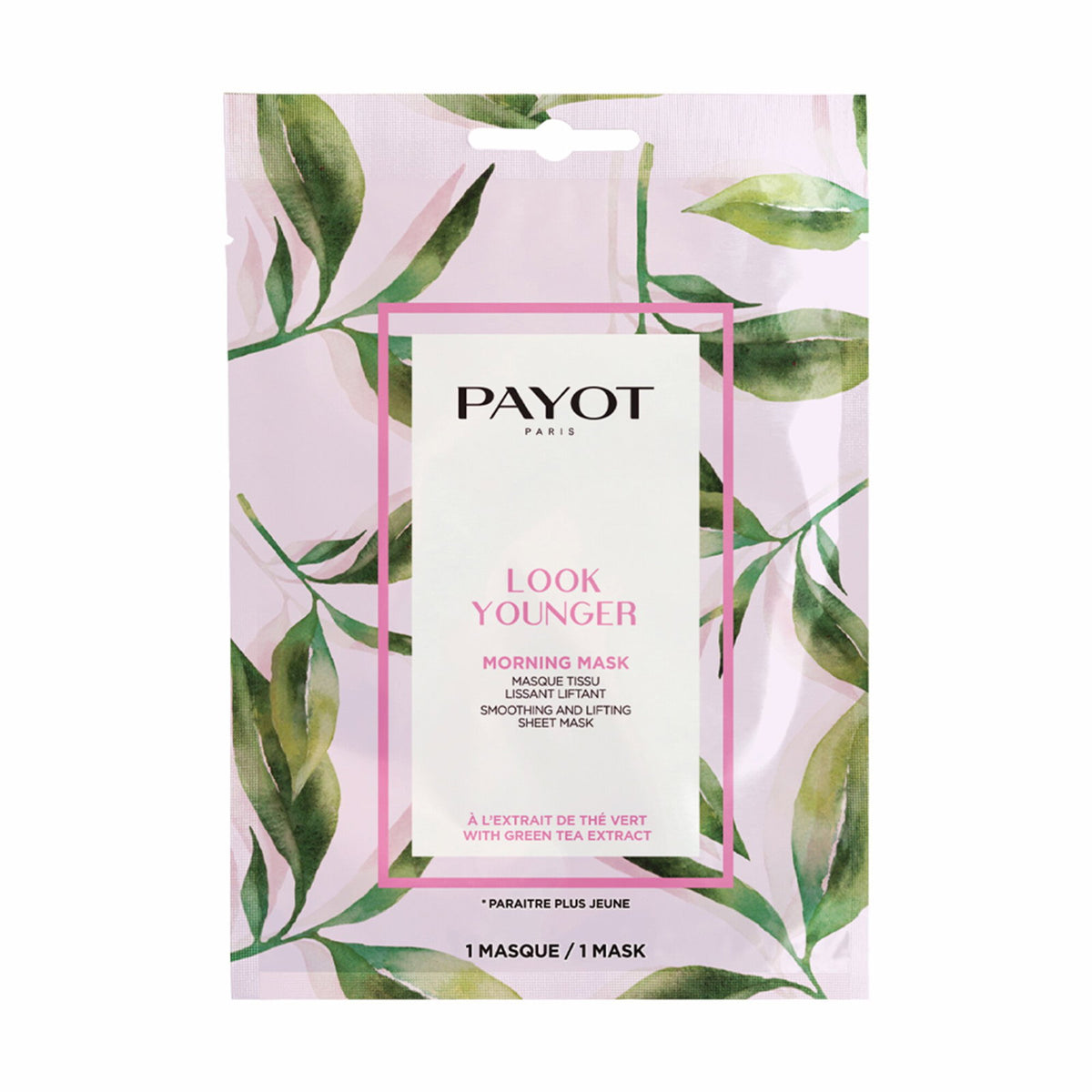 Payot, Look Younger, Green Tea, Λείανσης & Lifting & Σύσφιξης, Sheet Mask, Για το Πρόσωπο, Morning, 19 ml