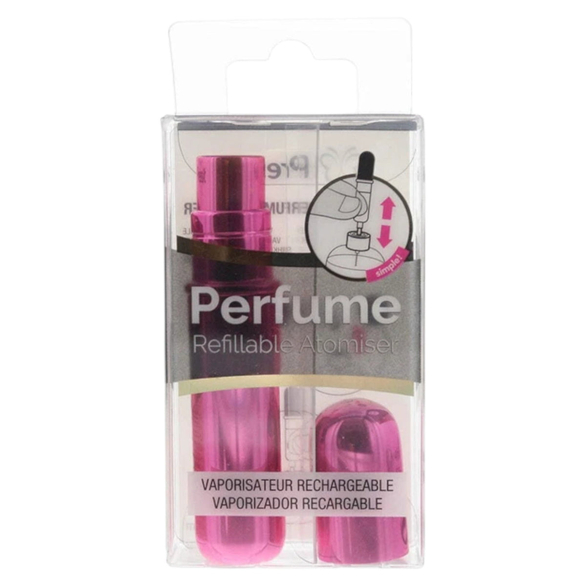Pressit, Hot Pink, Επαναγεμιζόμενο Atomizer Case, Hot Pink