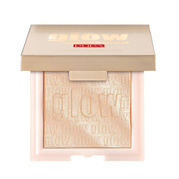 Pupa, Glow Obsession, Λαμπερό, Blush Highlighter Compact, 100, Light Gold, 6 g