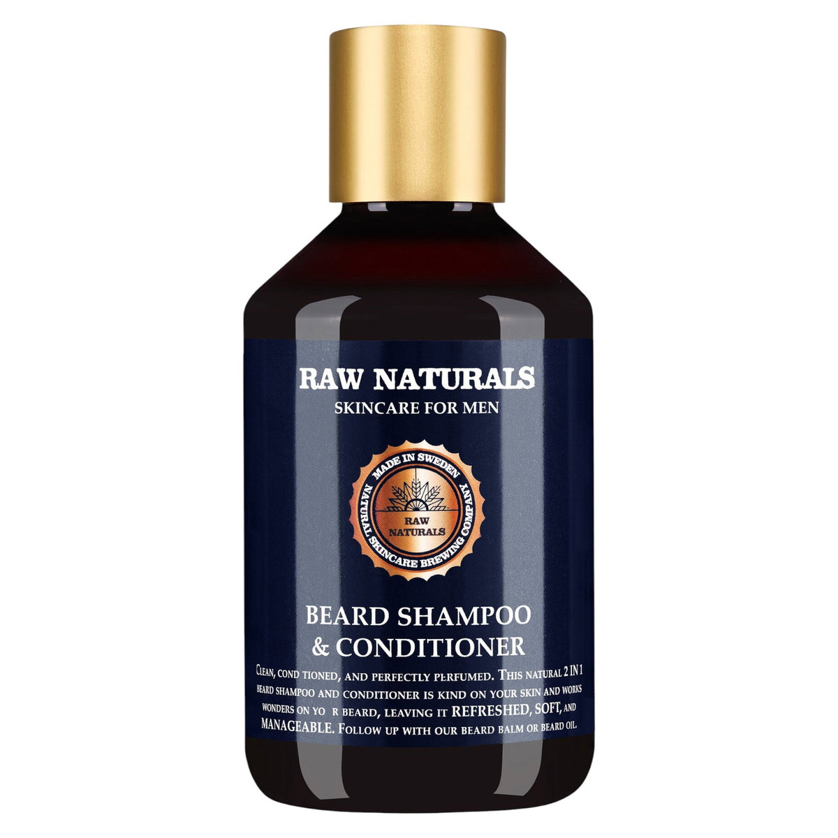 Raw Naturals, Beard Σαμπουάν & Κρέμα Μαλλιών, 100% vegan, Beard Σαμπουάν, Softness, 250 ml