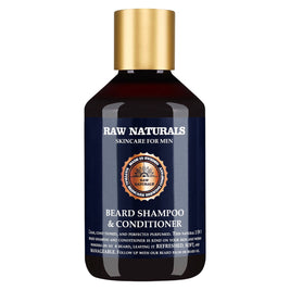Raw Naturals, Beard Σαμπουάν & Κρέμα Μαλλιών, 100% vegan, Beard Σαμπουάν, Softness, 250 ml
