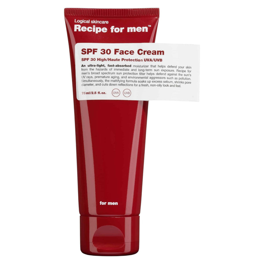 Recipe Ανδρικό, SPF 30 Κρέμα Προσώπου, Moisturizer, Κρέμα Προσώπου, SPF30, 75 ml