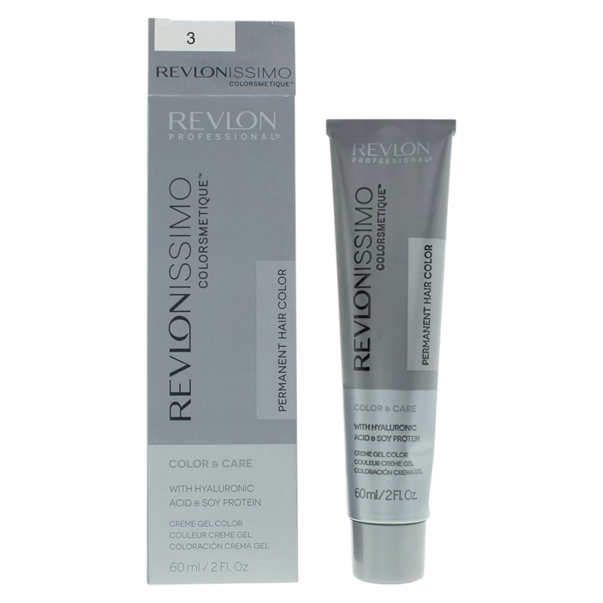 Revlon, Revlonissimo Colorsmetique, Hyaluronic, Μόνιμη Βαφή Μαλλιών, 3 Dark Brown, 60 ml