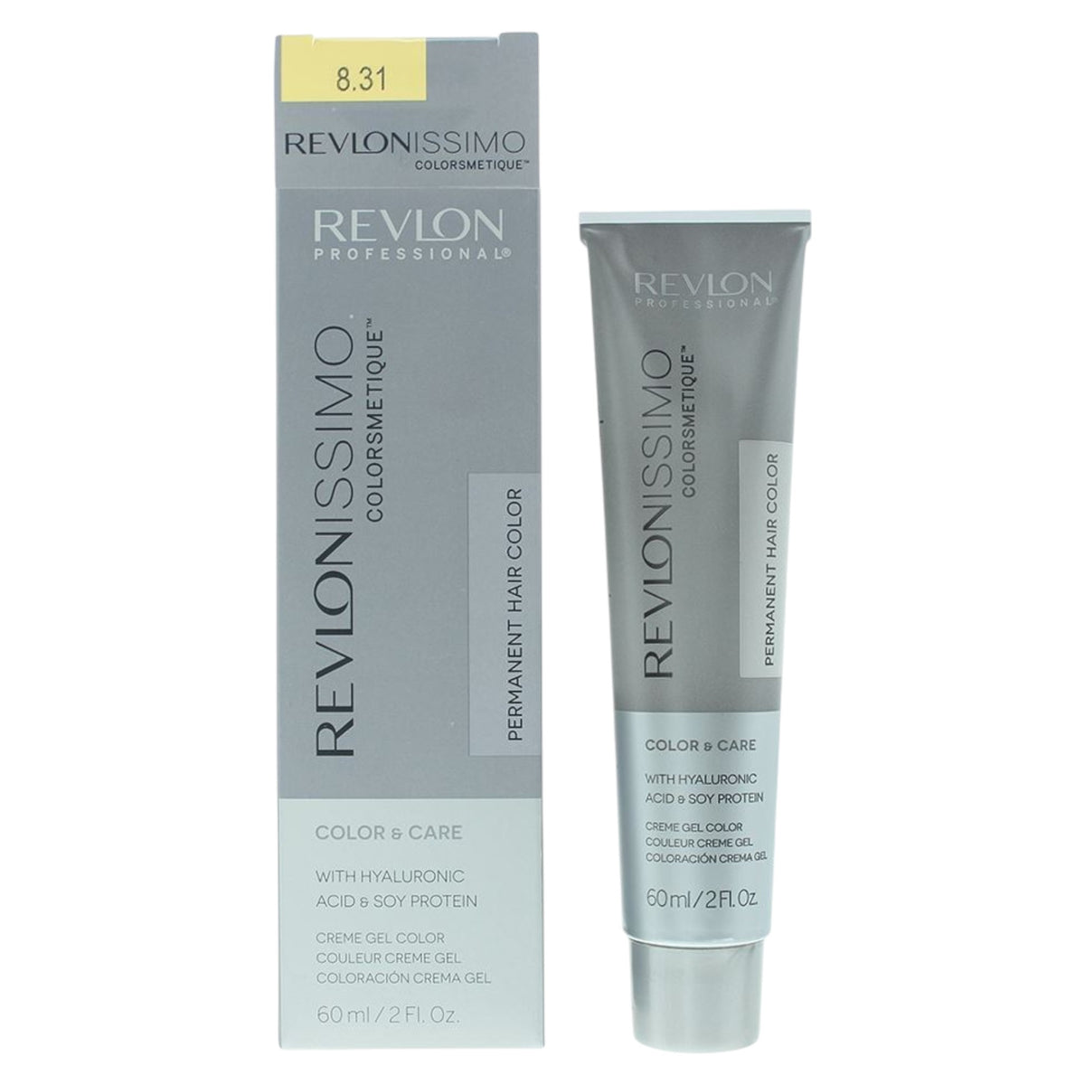 Revlon, Revlonissimo Colorsmetique, KER-HA Complex, Permanent Hair Dye, 8.31 Light Beige Blonde, 60 ml