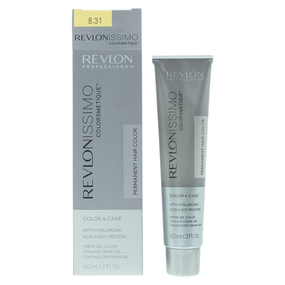 Revlon, Revlonissimo Colorsmetique, KER-HA Complex, Permanent Hair Dye, 8.31 Light Beige Blonde, 60 ml