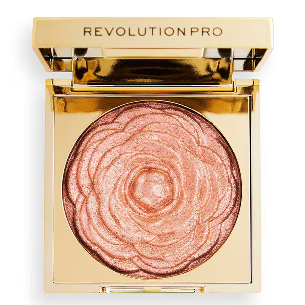 Revolution Pro, Pro Lustre, Λαμπερό, Blush Highlighter Compact, Rose Gold, 1 Shade, 9 g