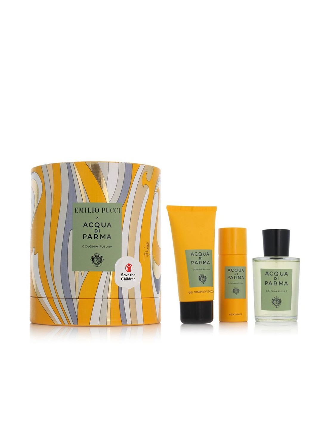 Σετ Acqua di Parma: Colonia Futura, Eau De Cologne, Για Άνδρες, 100 ml + Colonia Futura, Αφρόλουτρο & Σαμπουάν 2-Σε-1, 75 ml + Colonia Futura, Κατά της Εφίδρωσης, Αποσμητικό Spray, Για Άνδρες, 50 ml