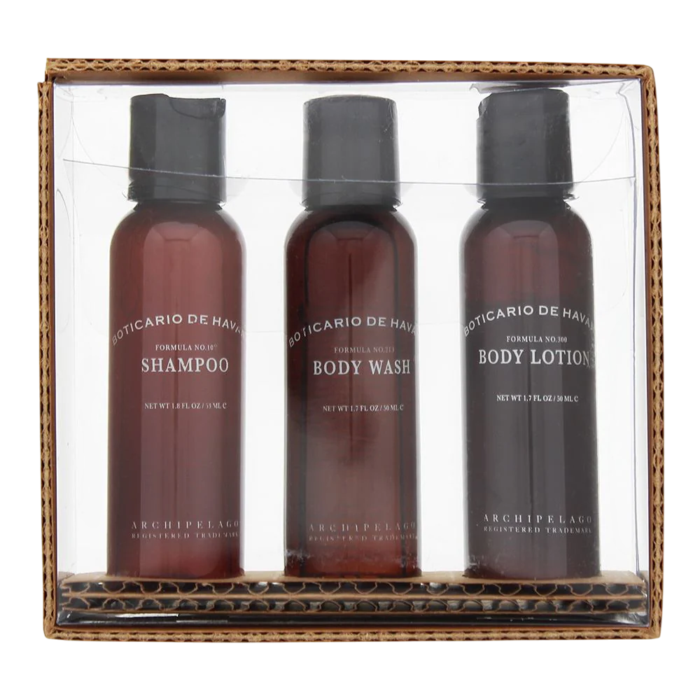 Set Archipelago: Boticario De Havana, Hair Σαμπουάν, Gentle Cleansing, 53 ml + Boticario De Havana, Detoxifying, Αφρόλουτρο, 53 ml + Boticario De Havana, Ενυδατική, Λοσιόν Σώματος, 53 ml