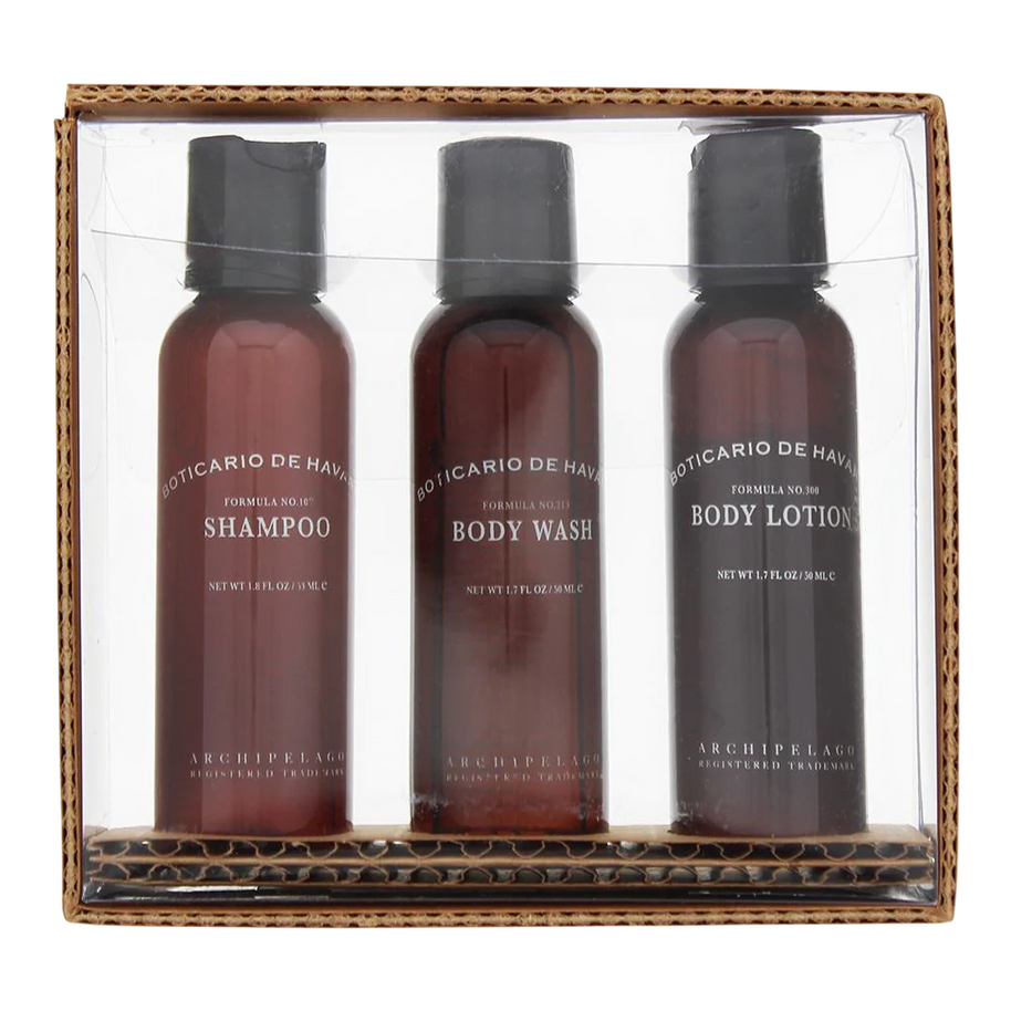 Set Archipelago: Boticario De Havana, Hair Σαμπουάν, Gentle Cleansing, 53 ml + Boticario De Havana, Detoxifying, Αφρόλουτρο, 53 ml + Boticario De Havana, Ενυδατική, Λοσιόν Σώματος, 53 ml