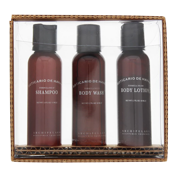 Σετ Archipelago: Boticario De Havana, Σαμπουάν, Gentle Καθαρισμού, 53 ml + Boticario De Havana, Detoxifying, Αφρόλουτρο, 53 ml + Boticario De Havana, Ενυδατικό, Λοσιόν Σώματος, 53 ml