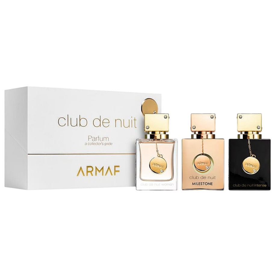 Σετ Armaf: Club De Nuit, Eau De Parfum, Για Γυναίκες, 30 ml + Club de Nuit Intense, Eau De Parfum, Για Γυναίκες, 30 ml + Club De Nuit Milestone, Eau De Parfum, Για Γυναίκες, 30 ml