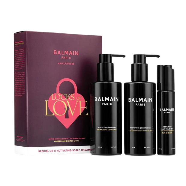 Locks of Love Σετ Balmain Professionnel: Homme, Σαμπουάν, Bodyfying, 250 ml + Homme, Κρέμα Μαλλιών, Bodyfying, 250 ml + Homme, Scalp Ορός, For Growth Stimulation, 50 ml