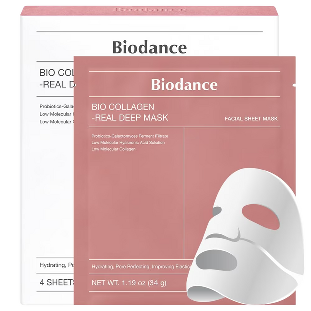 Σετ, Biodance, Collagen, Pore Minimizing, Sheet Mask, Για το Πρόσωπο, 4 pcs, 34 g