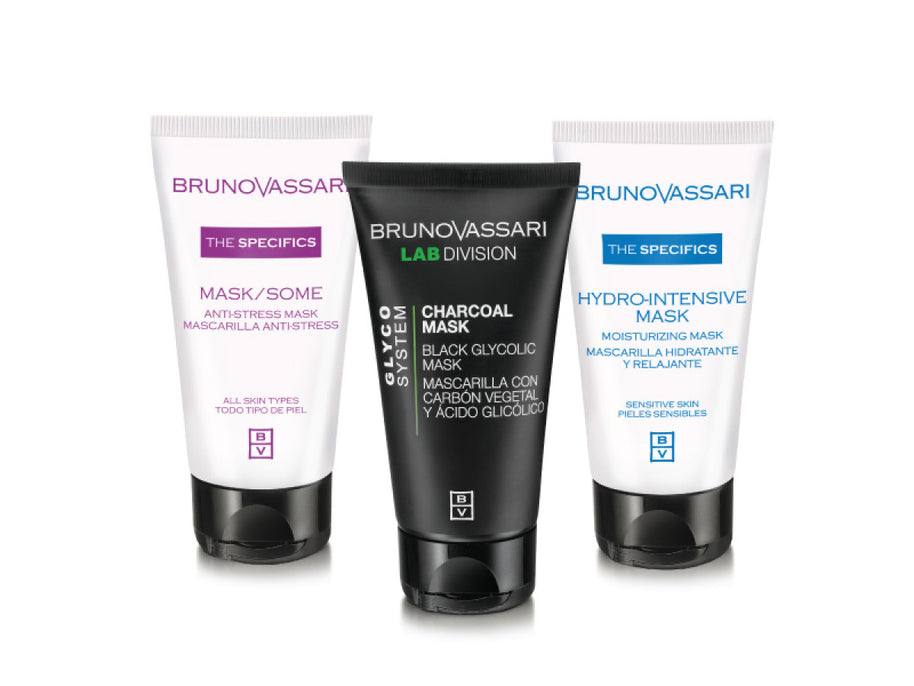 Multimasking Set Bruno Vassari: The Specifics, Ενυδατική, Cream Mask, Για το Πρόσωπο, 50 ml + The Specifics, Vitamin A, Anti-Stress, Κρέμα Ημέρας & Νύχτας Mask, Για το Πρόσωπο, 50 ml +