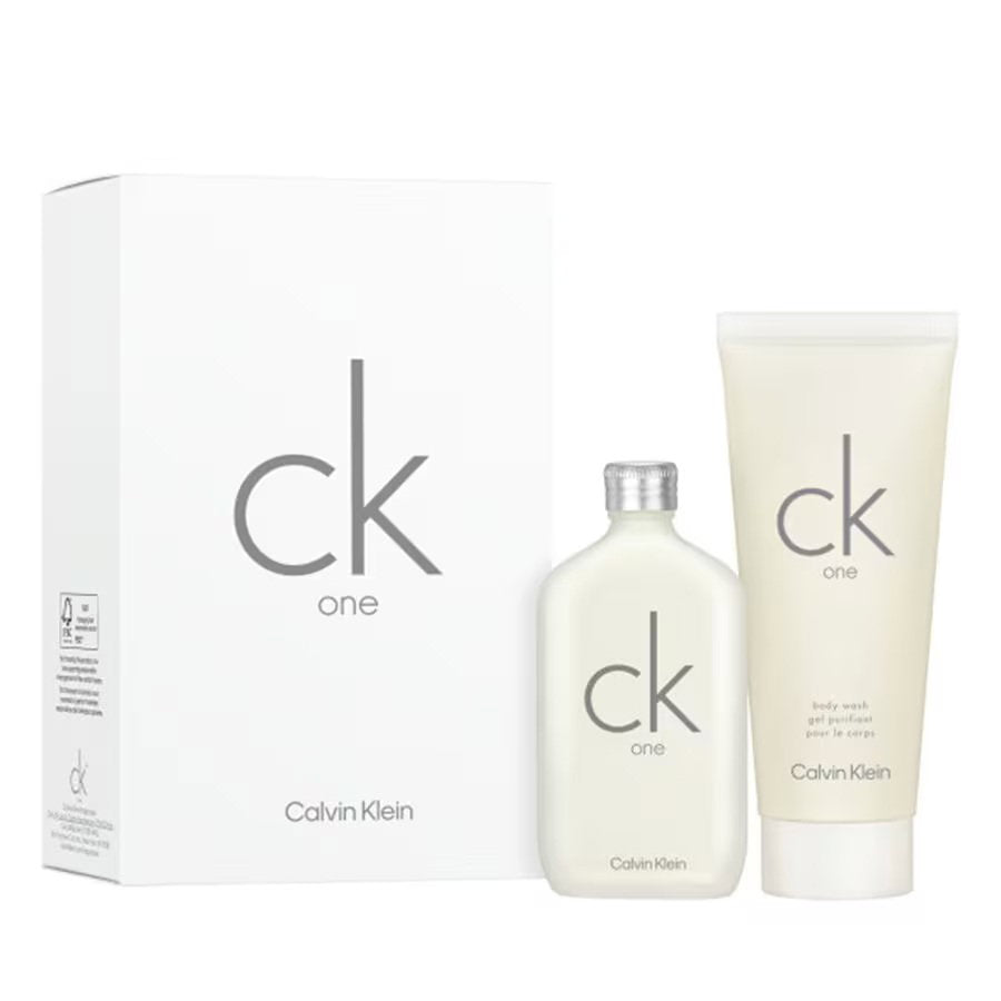 Set Calvin Klein: CK One, Eau De Toilette, Ανδρικό, 50 ml + CK One, Αφρόλουτρο, For Hair & Body, 100 ml