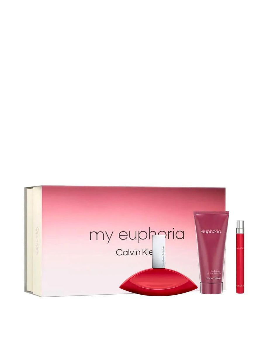 Σετ Calvin Klein: My Euphoria, Eau De Parfum, Για Γυναίκες, 100 ml + My Euphoria, Eau De Parfum, Για Γυναίκες, 10 ml + My Euphoria, Ενυδατικό, Λοσιόν Σώματος, 100 ml