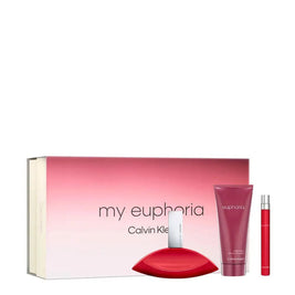 Σετ Calvin Klein: My Euphoria, Eau De Parfum, Για Γυναίκες, 100 ml + My Euphoria, Eau De Parfum, Για Γυναίκες, 10 ml + My Euphoria, Ενυδατικό, Λοσιόν Σώματος, 100 ml