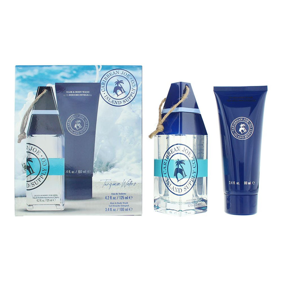 Σετ Caribbean Joe: Island Supply Turquoise Waters, Eau De Toilette, Για Άνδρες, 125 ml + Island Supply Turquoise Waters, Αφρόλουτρο & Σαμπουάν 2-Σε-1, 100 ml