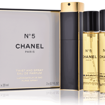 Set Chanel: Chanel N°5, Eau De Parfum, Γυναικείο, Refillable, 20 ml + Set Duo, Chanel N°5, Eau De Parfum, Γυναικείο, Refill, 2 pcs, 20 ml