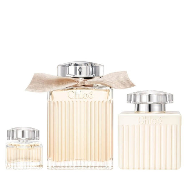 Σετ Chloe: Chloe, Eau De Parfum, Για Γυναίκες, Επαναγεμιζόμενο, 100 ml + Chloe, Eau De Parfum, Για Γυναίκες, 5 ml *Miniature + Chloe, Λοσιόν Σώματος, Για Όλο το Σώμα, 100 ml