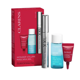 Σετ Clarins: Instant Eye, Makeup Remover Lotion, 30 ml + Wonder Volume, Volumising, Μάσκαρα, Black, 8 ml + Total Eye, Lifting & Σύσφιξης, Κρέμα Ματιών, 3 ml