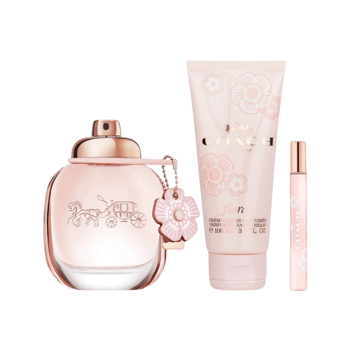 Σετ Coach: Floral, Eau De Parfum, Για Γυναίκες, 90 ml + Floral, Eau De Parfum, Για Γυναίκες, 7.5 ml + Floral, Λοσιόν Σώματος, Για Όλο το Σώμα, 100 ml