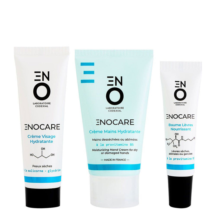Set Codexial: Enocare, Vitamin B5, Ενυδατική, Κρέμα Χεριών, 50 ml + Enocare, Vitamin B5, Ενυδατική & Repairing, Βάλσαμο Χειλιών Treatment, 15 ml + Enocare, Glycerin, Ενυδατική, Κρέμα Προσώπου, 30 ml