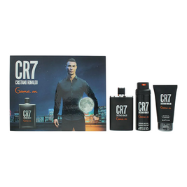 Σετ Cristiano Ronaldo: CR7 Game On, Eau De Toilette, Για Άνδρες, 100 ml + CR7 Game On, Αφρόλουτρο, 150 ml + CR7 Game On, Refreshing, Αποσμητικό Spray, Για Άνδρες, 150 ml