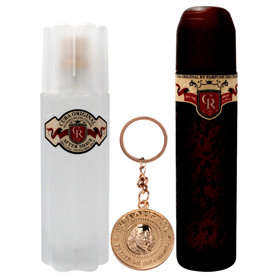Σετ Cuba: Royal, Eau De Toilette, Για Άνδρες, 100 ml + Royal, Λοσιόν After-Shave, 100 ml + Cuba, Metal Keyring, Gold