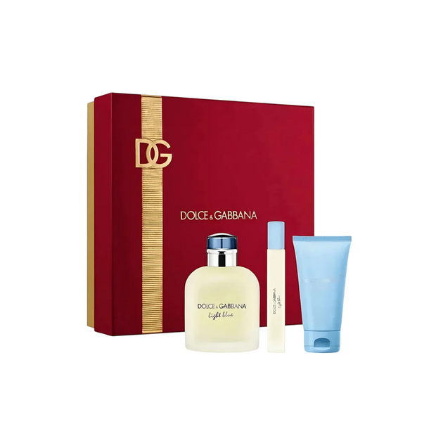 Σετ Dolce & Gabbana: Light Blue, Eau De Toilette, Για Άνδρες, 125 ml + Light Blue, Eau De Toilette, Για Άνδρες, 5 ml *Miniature + Light Blue, Αφρόλουτρο, 50 ml