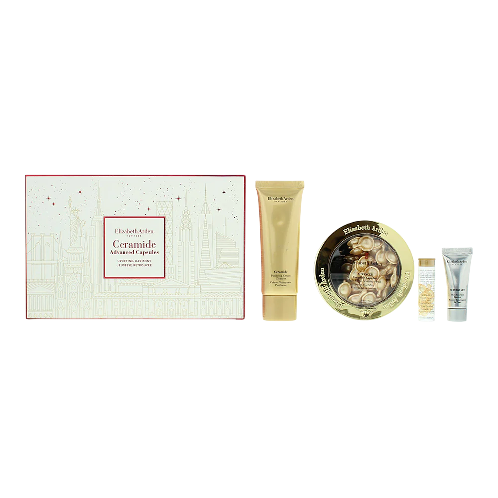 Set Elizabeth Arden: Advanced Ceramide, Restoring & Refreshing, Serum Capsules, Για το Πρόσωπο, 60 pcs + Advanced Ceramide, Restorative, Ορός Ματιών, 7 pcs + Ceramide, Καθαρισμού, Κρέμα Καθαρισμού, 50 ml + Superstart, Restorative, Serum, 5 ml