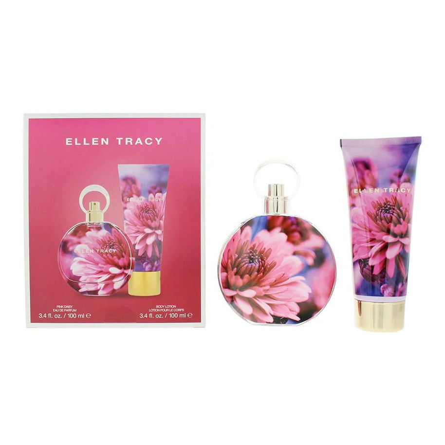 Σετ Ellen Tracy: Dream Florals Pink Daisy, Ενυδατικό, Λοσιόν Σώματος, 100 ml + Dream Florals Pink Daisy, Eau De Parfum, Για Γυναίκες, 100 ml