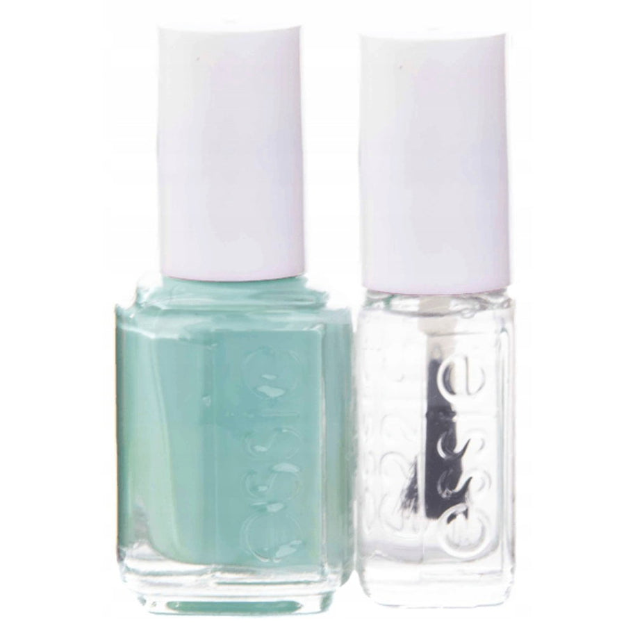 Σετ Essie: Nail Enamel, Vegan, Glossy Shine Finish, Βερνίκι Νυχιών, 99, Mint Candy Apple, 13.5 ml + Nail Care - Good To Go, Top Coat, Nail Strengthening Lacquer, 5 ml