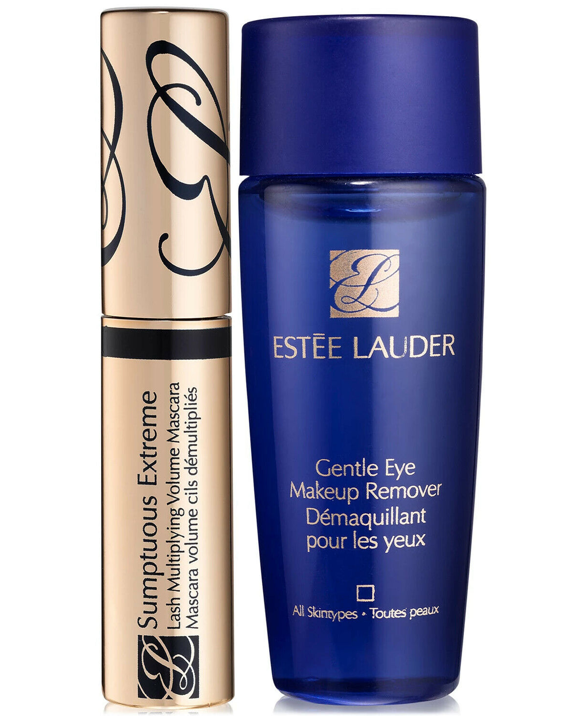 Extreme Lashes Σετ Estee Lauder: Gentle Eye, Makeup Remover Lotion, 30 ml + Sumptuous Extreme, Αδιάβροχο, Volumizing, Μάσκαρα, Black, 2.8 ml
