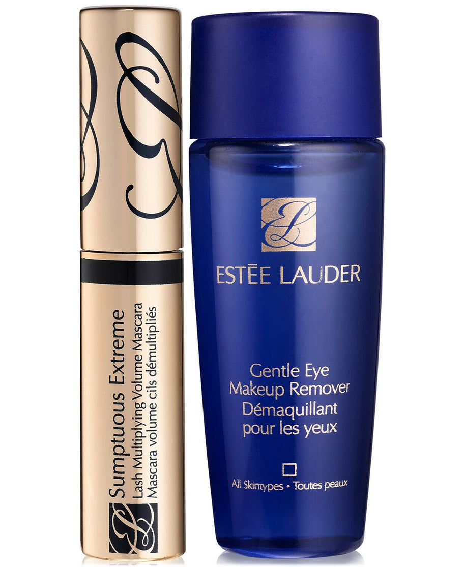 Extreme Lashes Σετ Estee Lauder: Gentle Eye, Makeup Remover Lotion, 30 ml + Sumptuous Extreme, Αδιάβροχο, Volumizing, Μάσκαρα, Black, 2.8 ml