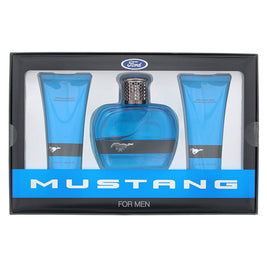Σετ Ford: Mustang Blue, Eau De Toilette, Για Άνδρες, 100 ml + Mustang Blue, Ενυδατικό, Balm Για Μετά το Ξύρισμα, 100 ml + Mustang Blue, Ενυδατικό, Αφρόλουτρο, Για τα Μαλλιά & Body, 100 ml